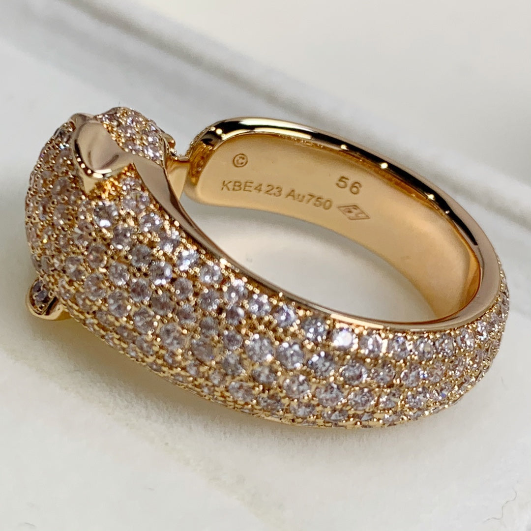 ¡®AuraJewelry¡¯PANTHERE PINK GOLD DIAMOND RING