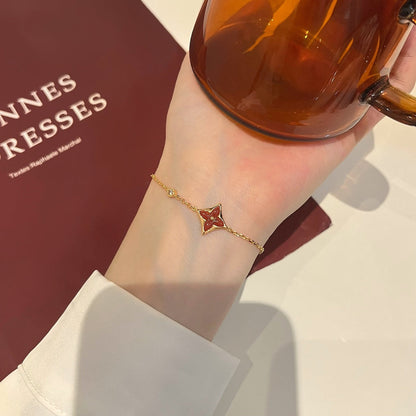 ¡®AuraJewelry¡¯COLOR STAR CARNELIAN PINK GOLD DIAMOND BRACELET