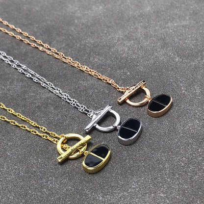 ¡®AuraJewelry¡¯CHAINE VERSO BLACK CERAMIC  NECKLACE