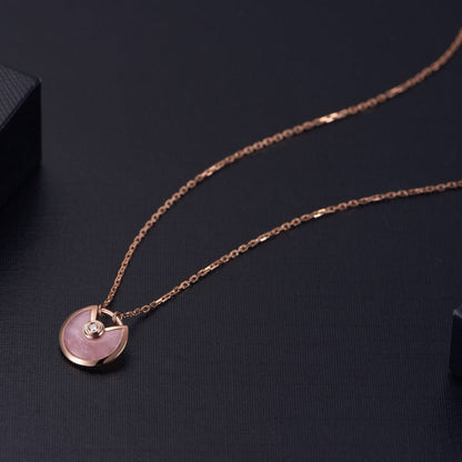 ¡®AuraJewelry¡¯AMULETTE ROSE GOLD PINK MOP NECKLACE