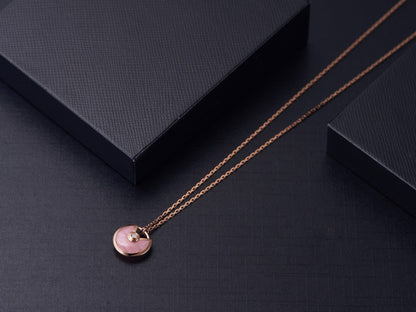 ¡®AuraJewelry¡¯AMULETTE ROSE GOLD PINK MOP NECKLACE