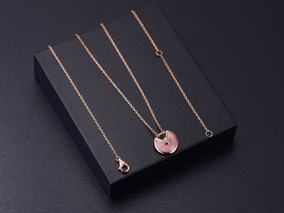 ¡®AuraJewelry¡¯AMULETTE ROSE GOLD PINK MOP NECKLACE