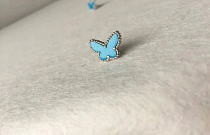 ¡®AuraJewelry¡¯BUTTERFLY TURQUOISE EARRINGS SILVER
