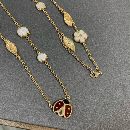 ¡®AuraJewelry¡¯LUCKY SPRING 15 MOTIFS GOLD NECKLACE