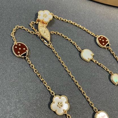 ¡®AuraJewelry¡¯LUCKY SPRING 15 MOTIFS GOLD NECKLACE