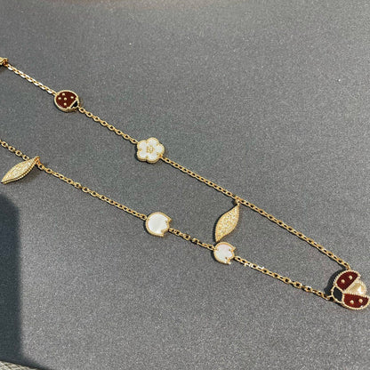 ¡®AuraJewelry¡¯LUCKY SPRING 15 MOTIFS GOLD NECKLACE