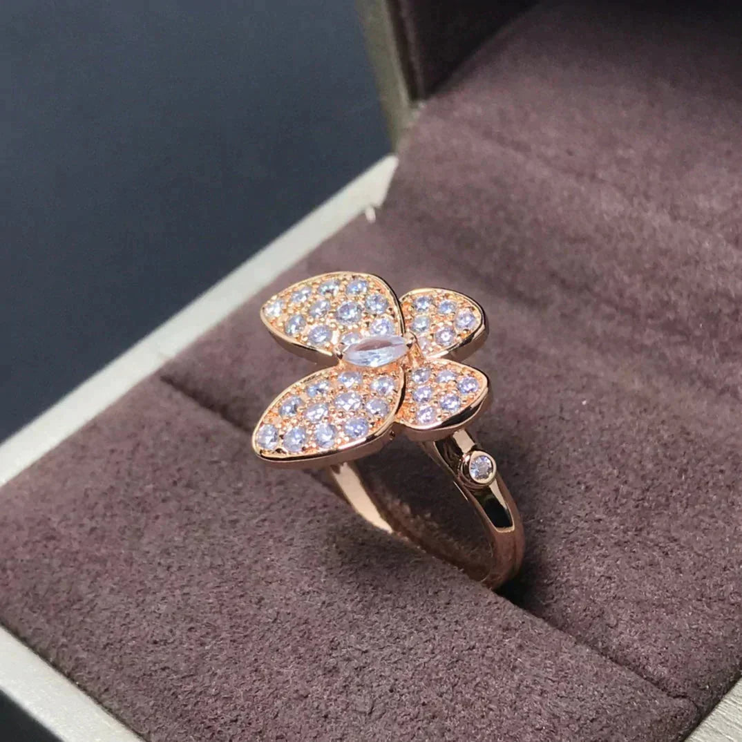 ¡®AuraJewelry¡¯BUTTERFLY PINK GOLD DIAMOND RING