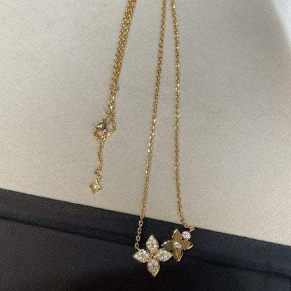 ¡®AuraJewelry¡¯STAR BLOSSOM NECKLACE PINK GOLD DIAMONDS