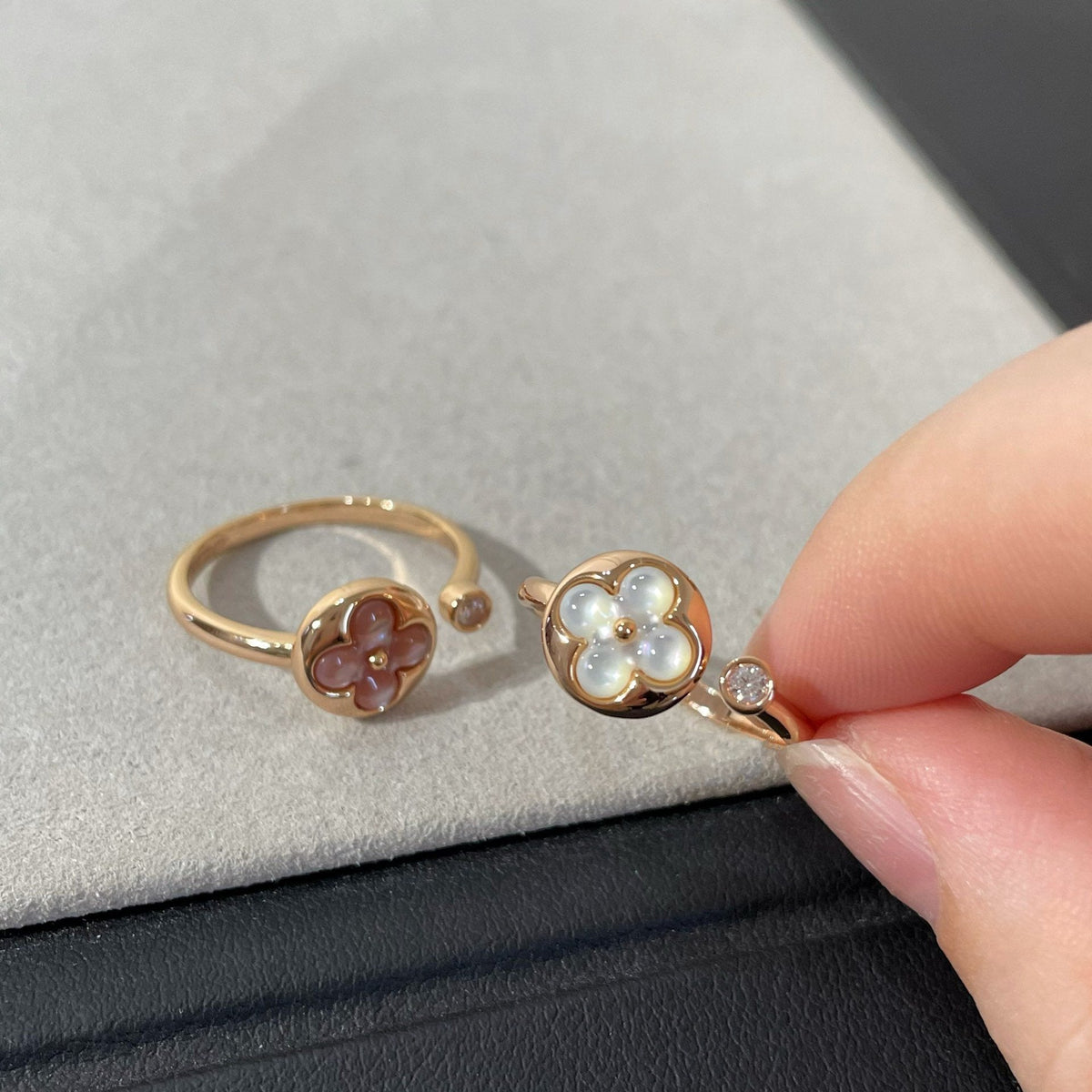 ¡®AuraJewelry¡¯SUN 1 DIAMOND PINK MOP RING