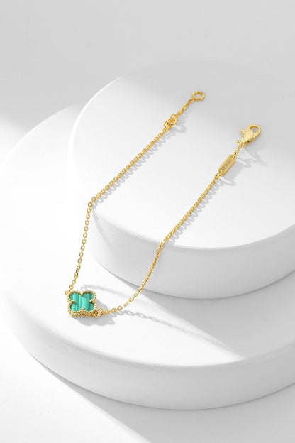 ¡®AuraJewelry¡¯CLOVER BRACELET MALACHITE 1 MOTIF