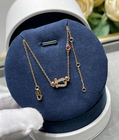 ¡®AuraJewelry¡¯FORCE 10 DIAMOND PINK GOLD NECKLACE