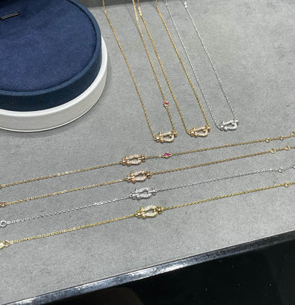 ¡®AuraJewelry¡¯FORCE 10 DIAMOND PINK GOLD NECKLACE