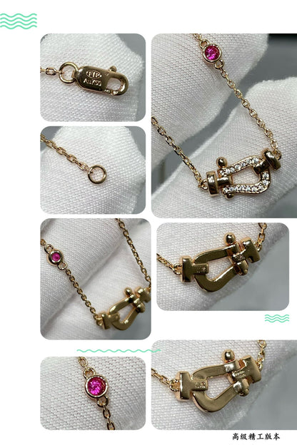 ¡®AuraJewelry¡¯FORCE 10 DIAMOND PINK GOLD NECKLACE