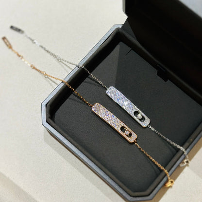 [AuraJewelry]MOVE CLASSIQUE DIAMOND PAVED BRACELET(Adjustable)