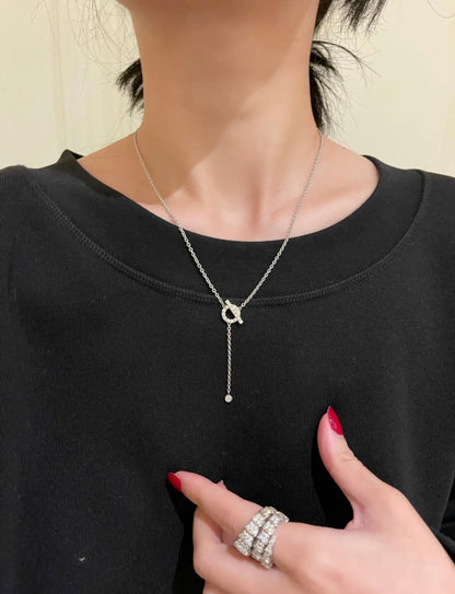 ¡®AuraJewelry¡¯FINESSE SILVER DIAMOND NECKLACE