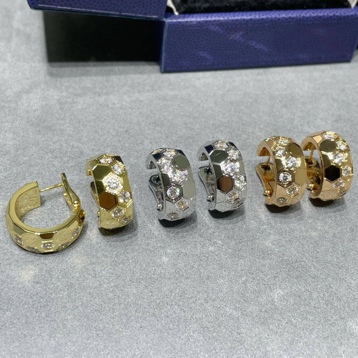 ¡®AuraJewelry¡¯BEE LOVE DIAMOND HOOP EARRINGS