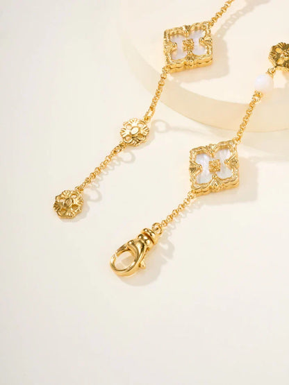 [AuraJewelry]B.C.L ENAMELED Three-Flower Bracelet£¨Trumpet)