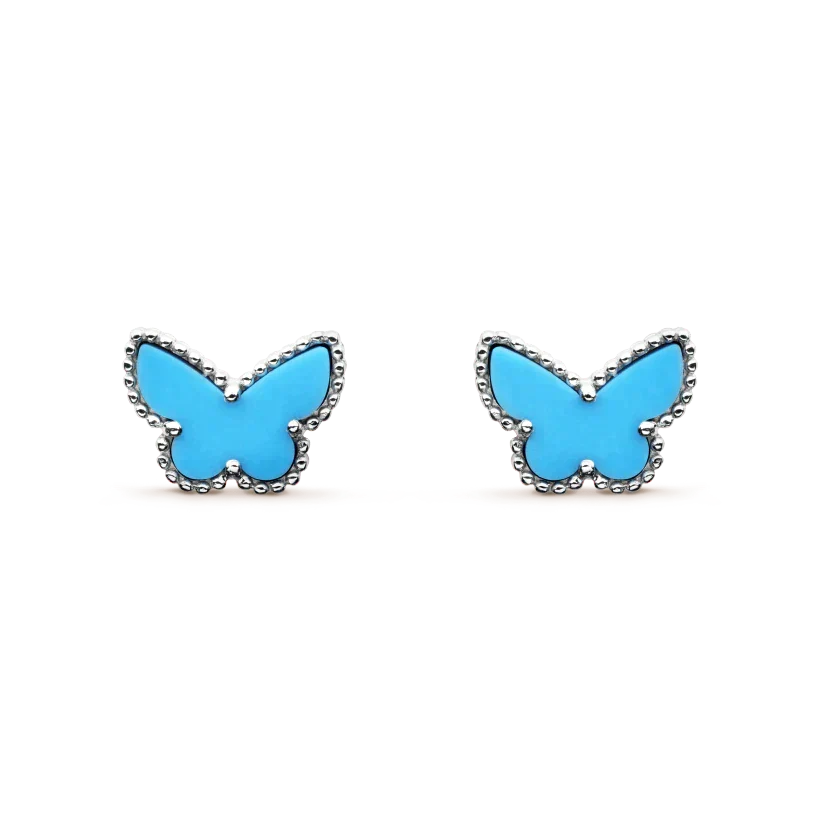 ¡®AuraJewelry¡¯BUTTERFLY TURQUOISE EARRINGS SILVER