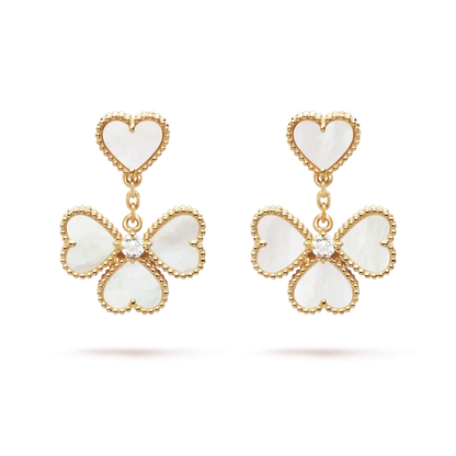 ¡®AuraJewelry¡¯CLOVER SWEET WHITE MOP EARRINGS