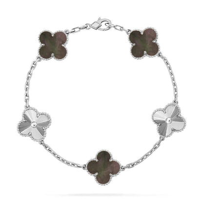 [AuraJewelry]New CLOVER 5 MOTIF GRAY MOP BRACELET COLLECTION