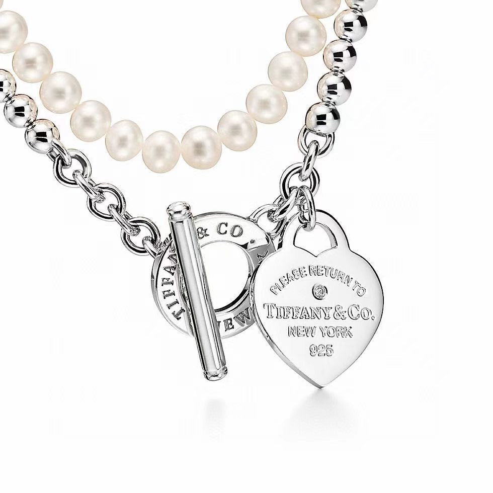 [AuraJewelry] Double-clasp Pearl Necklace、Bracelet