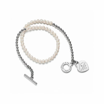 [AuraJewelry] Double-clasp Pearl Necklace、Bracelet