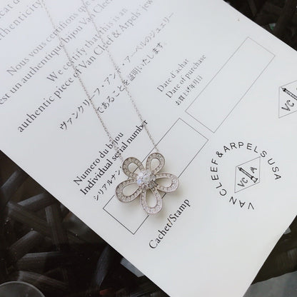 [AuraJewelry] Full diamond sunflower flower necklace