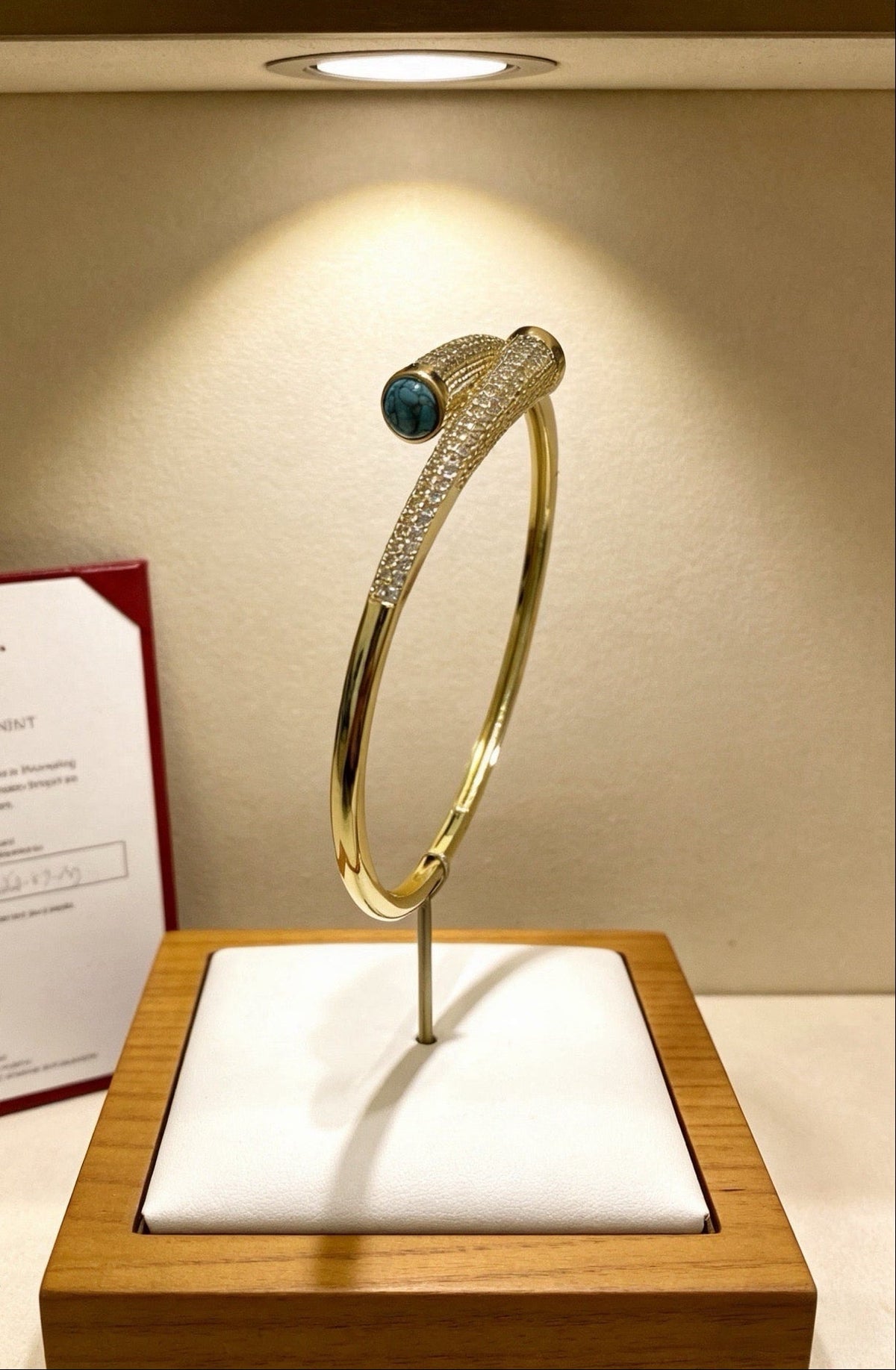 [AuraJewelry] Partially Set Diamond Bangle