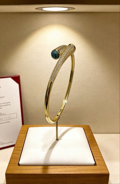 [AuraJewelry] Partially Set Diamond Bangle