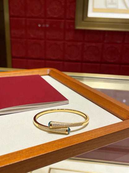 [AuraJewelry] Partially Set Diamond Bangle