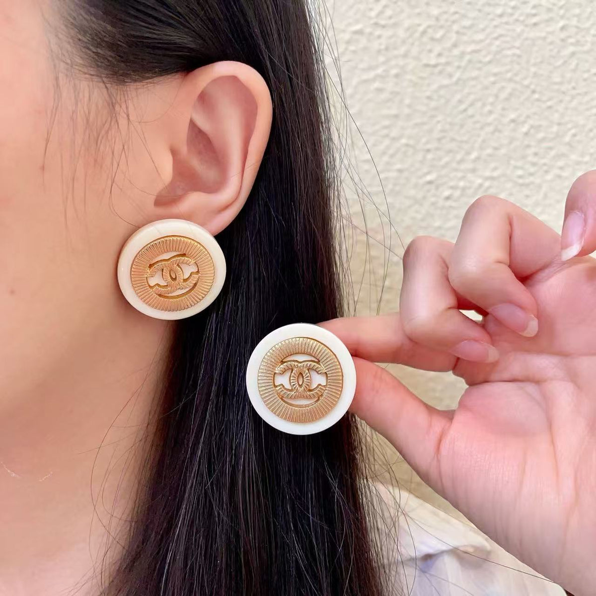 [AuraJewelry]Classic Double C Earrings