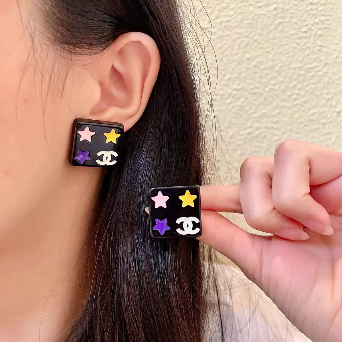 [AuraJewelry]Square Stud Earrings