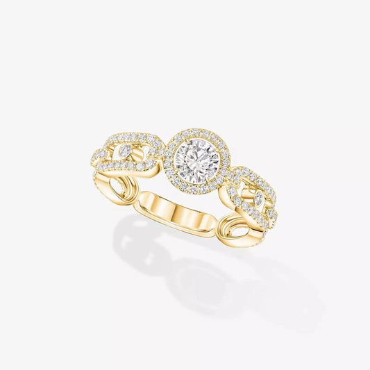 [AuraJewelry]Move Link Solitaire Ring