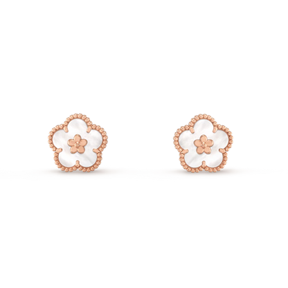 ¡®AuraJewelry¡¯LUCKY PINK GOLD WHITE MOP EARRINGS