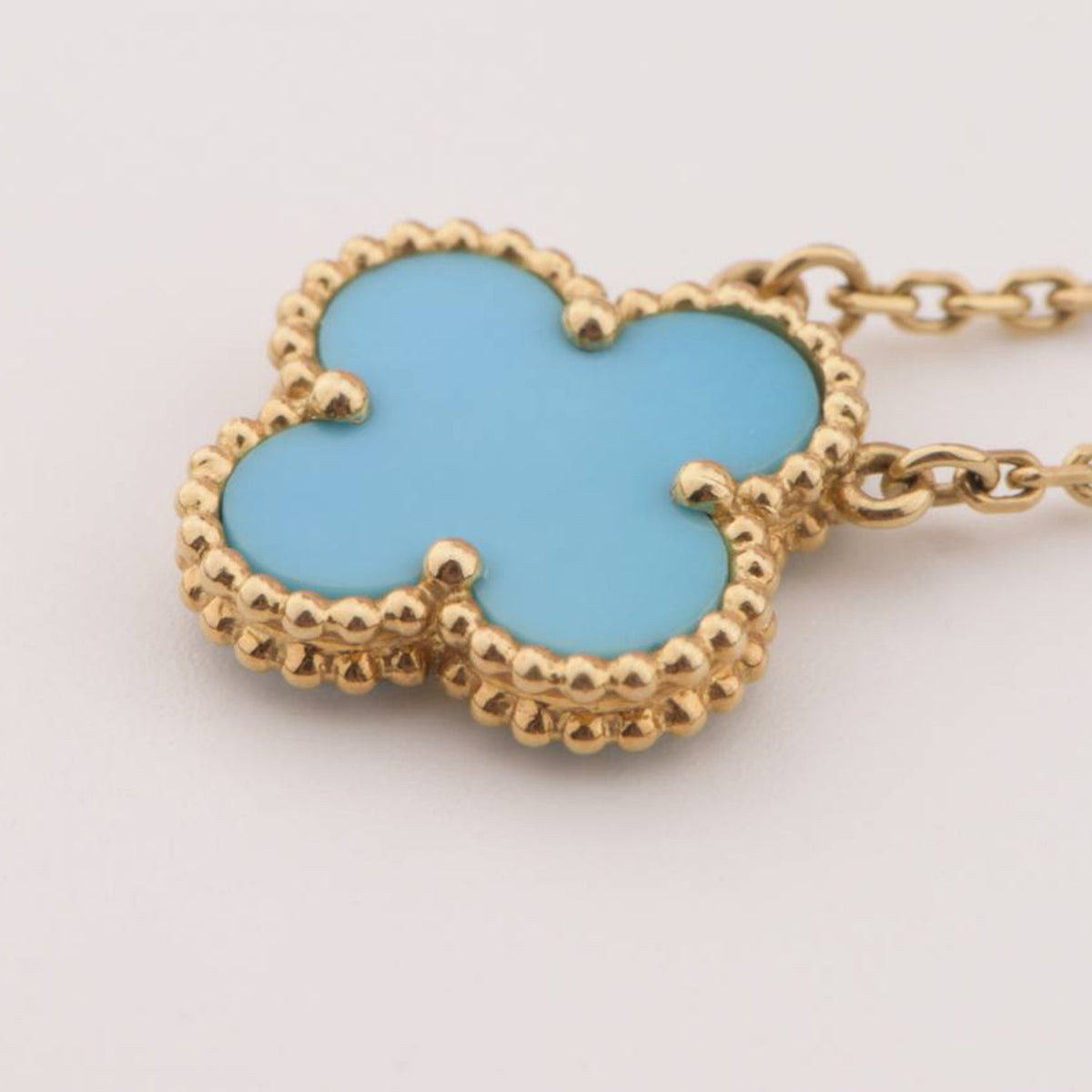 ¡®AuraJewelry¡¯CLOVER 15MM VINTAGE TURQUOISE NECKLACE
