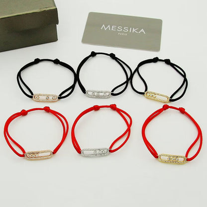 [AuraJewelry]Messika Care(s) pink cord pavé bracelet