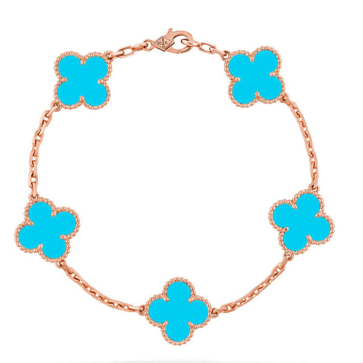 [AuraJewelry]New  CLOVER 5 MOTIF TURQUOISE BRACELET COLLECTION