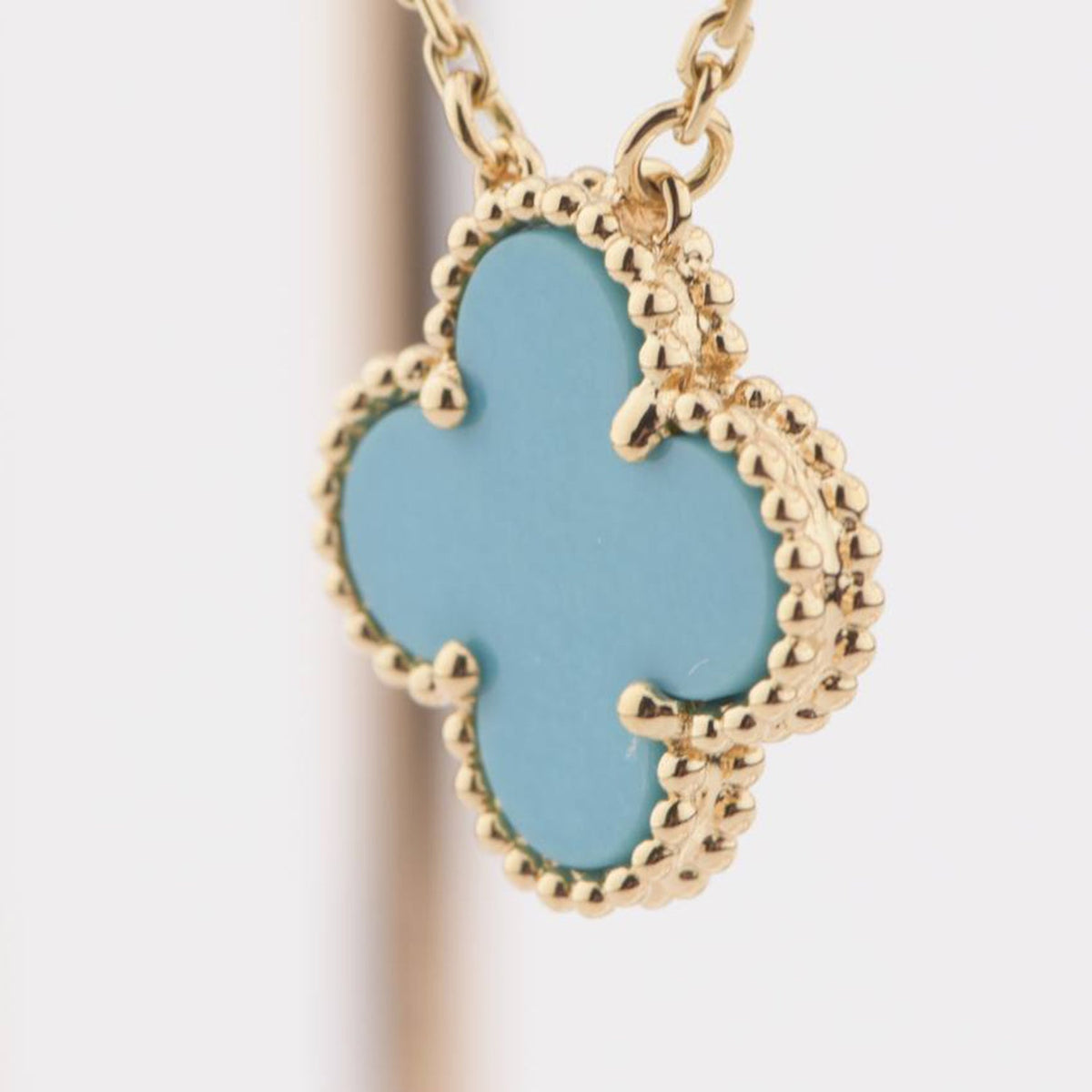 ¡®AuraJewelry¡¯CLOVER 15MM VINTAGE TURQUOISE NECKLACE