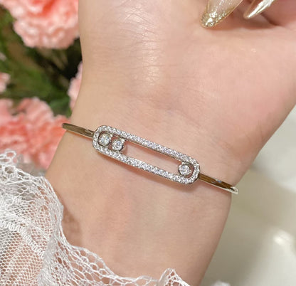 [AuraJewelry]Move Pavé Diamond Bangle Bracelet M