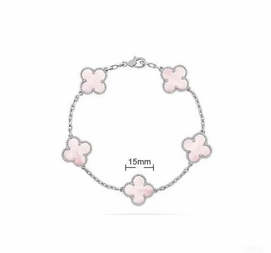 [AuraJewelryLight Pink Braided Bracelet