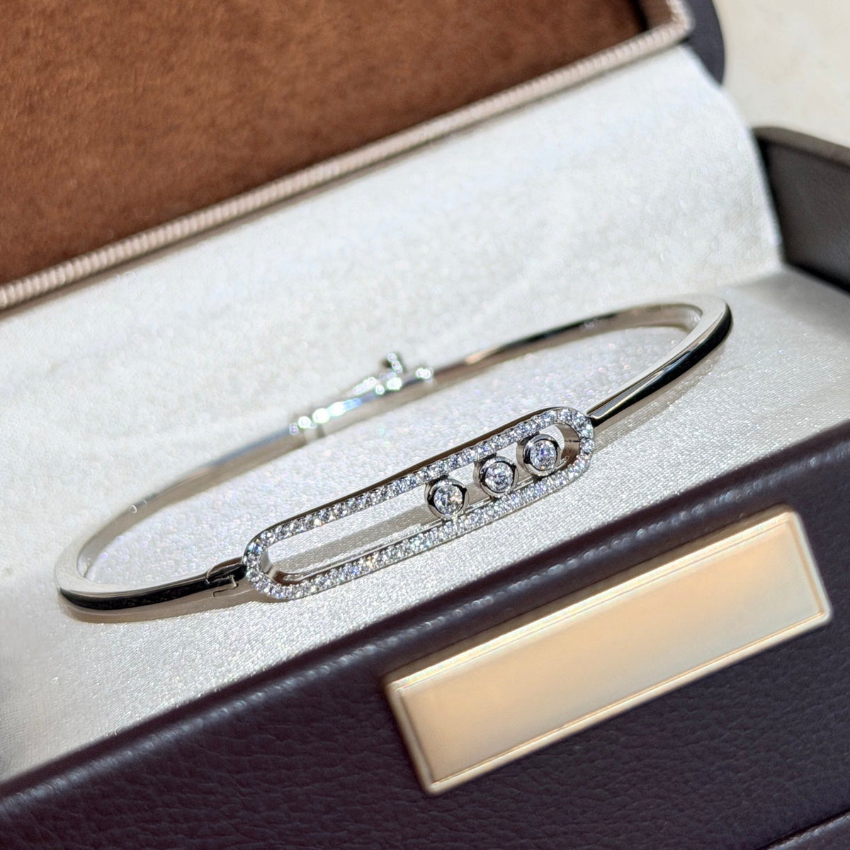 [AuraJewelry]Move Pavé Diamond Bangle Bracelet M