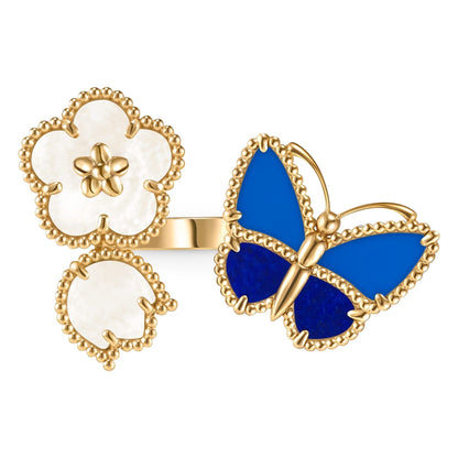 [AuraJewelry]LUCKY SPRING BUTTERFLY OPEN-FACE RINGS