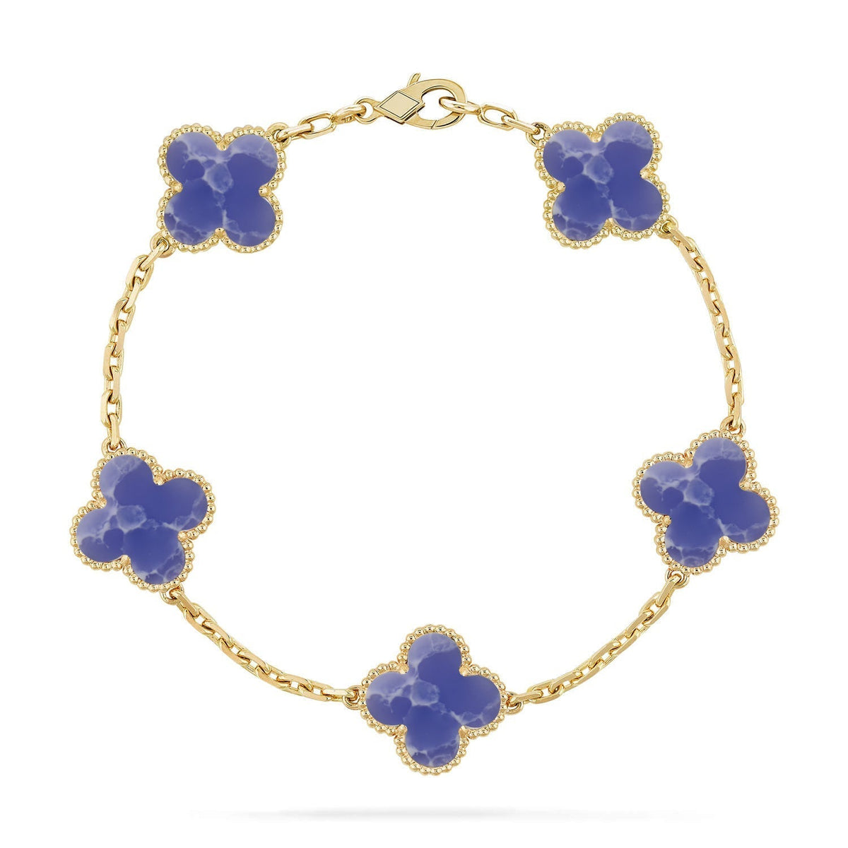 [AuraJewelry]New CLOVER 5 MOTIF BLUE VEINS BRACELET COLLECTION