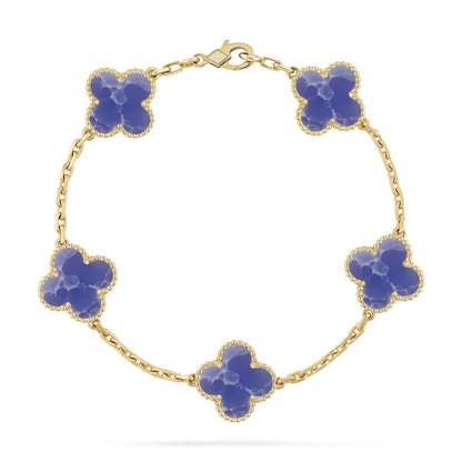 [AuraJewelry]New CLOVER 5 MOTIF BLUE VEINS BRACELET COLLECTION