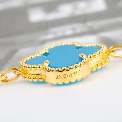 [AuraJewelry]New  CLOVER 5 MOTIF TURQUOISE BRACELET COLLECTION