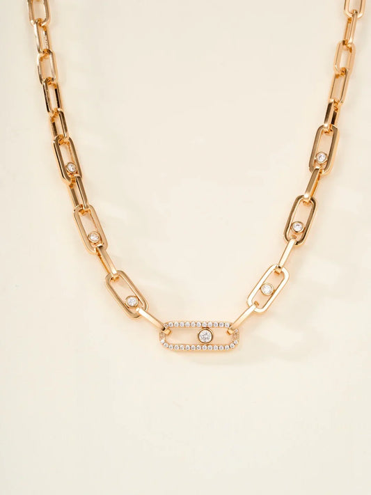 [AuraJewelry] MK NEW SLIDING DIAMOND NECKLACE