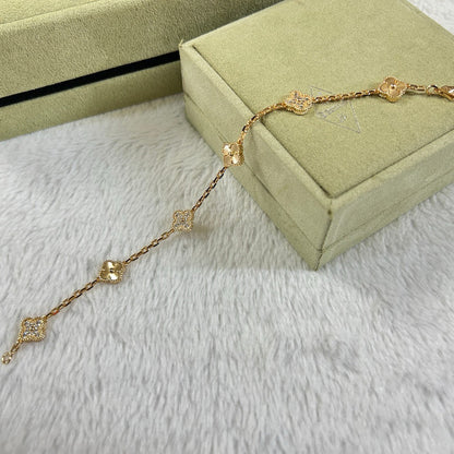 [¡®AuraJewelry¡¯]CLOVER 6 MOTIF DIAMOND LASER BRACELET