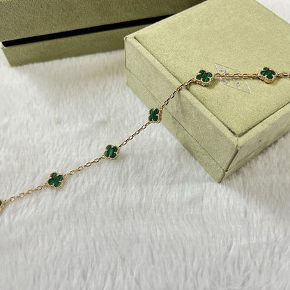 [¡®AuraJewelry¡¯]CLOVER 6 MOTIF MALACHITE BRACELET