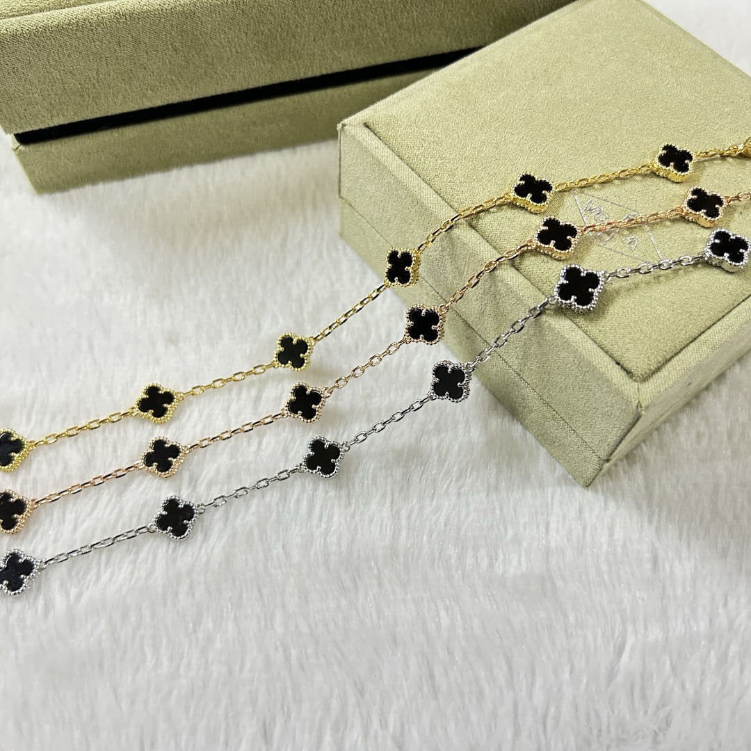 [¡®AuraJewelry¡¯]CLOVER 6 MOTIF  ONYXS BRACELET