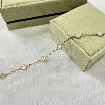 [¡®AuraJewelry¡¯]CLOVER 6 MOTIF WHITE MOP BRACELET